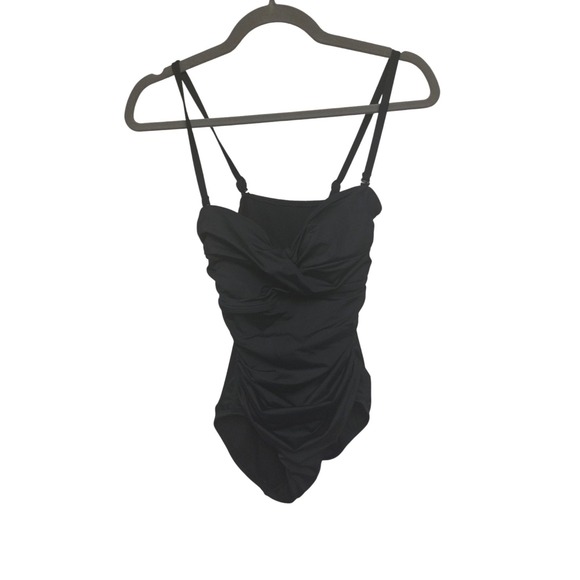 Ruched One Piece Swimsuit Tummy Control Adjustable Straps‎ - Picture 1 of 5
